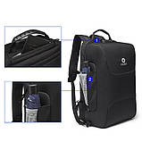 Рюкзак-сумка міської Ozuko 9225 Black дорожня трансформер для подорожей з USB-портом кодовим замком, фото 8