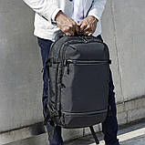 Рюкзак міський Ozuko 8983L Black 17" з дихаючої спинкою вологостійкий ЮСБ зарядка потайну кишеню, фото 6