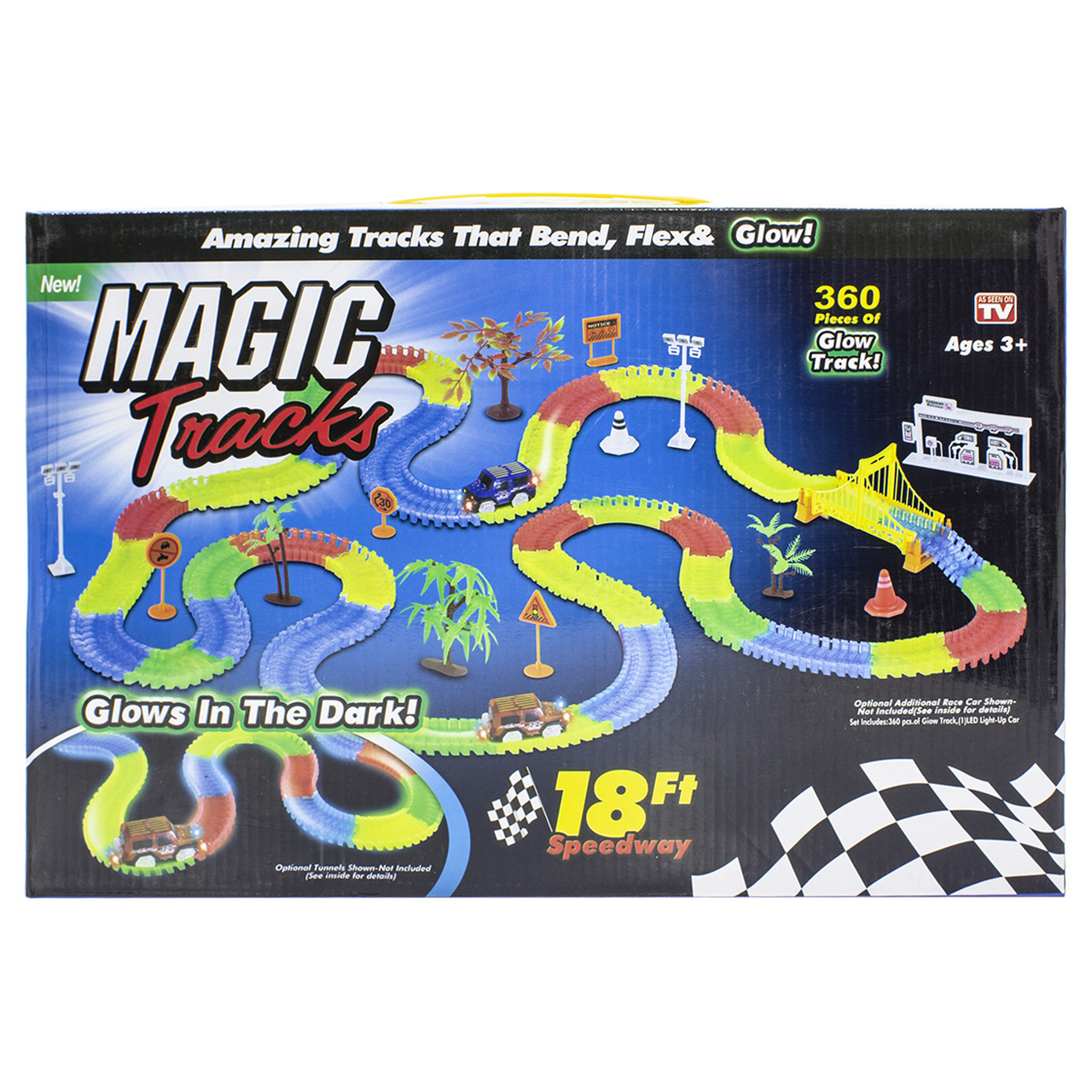 Перегони Magic Tracks 360 деталей трасу з підсвіткою гри для дітей перегоновий трек конструктор 1 машинка