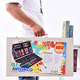 Великий набір для малювання Painting Set 180 предметів дитячої творчості кольорові олівці фломастери, фото 7