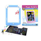 Магічна 3D-дошка для малювання з підсвіткою Magic Board Drawing Pad Blue 8 різних кольорів + миготіння, фото 7