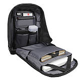 Рюкзак Eceen ECE-681S Black сонячна панель USB порт дихаюча тканина сумка-протикрадій для туристів, фото 6
