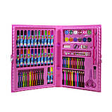 Великий набір для дитячої творчості та малювання Painting Set 86 предметів Pink дитячий у валізці, фото 4