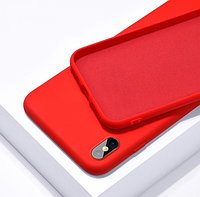 Чехол Silicone Case Full cover для iPhone X, Xs красный (айфон икс, икс ес)