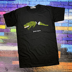 Футболка чорна Palm crocodile • Палм Анджелс футболка XS