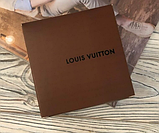 Кожаный ремень LV пряжка матовое серебро, фото 3