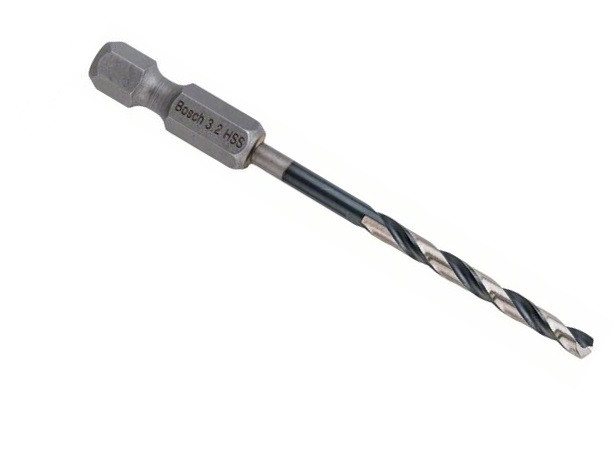 Свердло по металу Bosch Impact Control з шестигранним хвостовиком, 3.2 мм (2608577049)