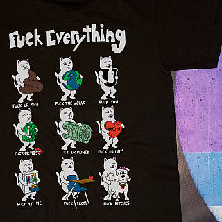 Чёрная футболка RipNDip Мужская и женская Бирки ориг XS