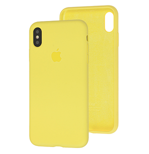 Чохол Silicone Case Full cover для iPhone X, Xs жовтий (айфон ікс, ікс)