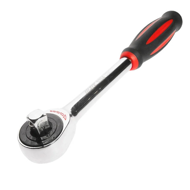 Тріскачка ротаційна (обертання рукояткою) 1/4" 60 зубців 180мм 5332 JTC