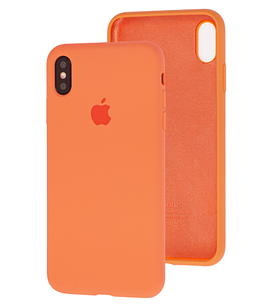 Чохол Silicone Case Full cover для iPhone X, Xs жовтогарячий (айфон ікс, ікс)