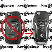 Корпус викидного ключа FORD (Форд) 3 кнопки, лезо HU100 (під переділку)