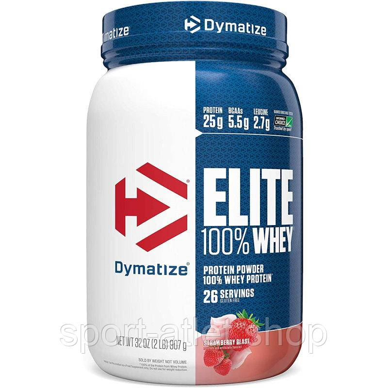 Протеїн Dymatize Elite 100% Whey Protein, 908 грам Полуниця