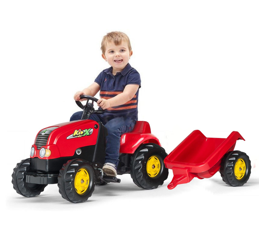 Дитячий трактор на педалях Rolly Toys 12121, з причепом