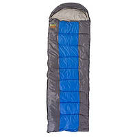Спальний мішок Green Camp GRC1009-BL, Ковдру, 450g/m2, Синій+сірий