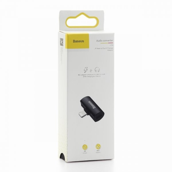 Перехідник Baseus L46 Lightning to Dual Lightning digital audio converter Black