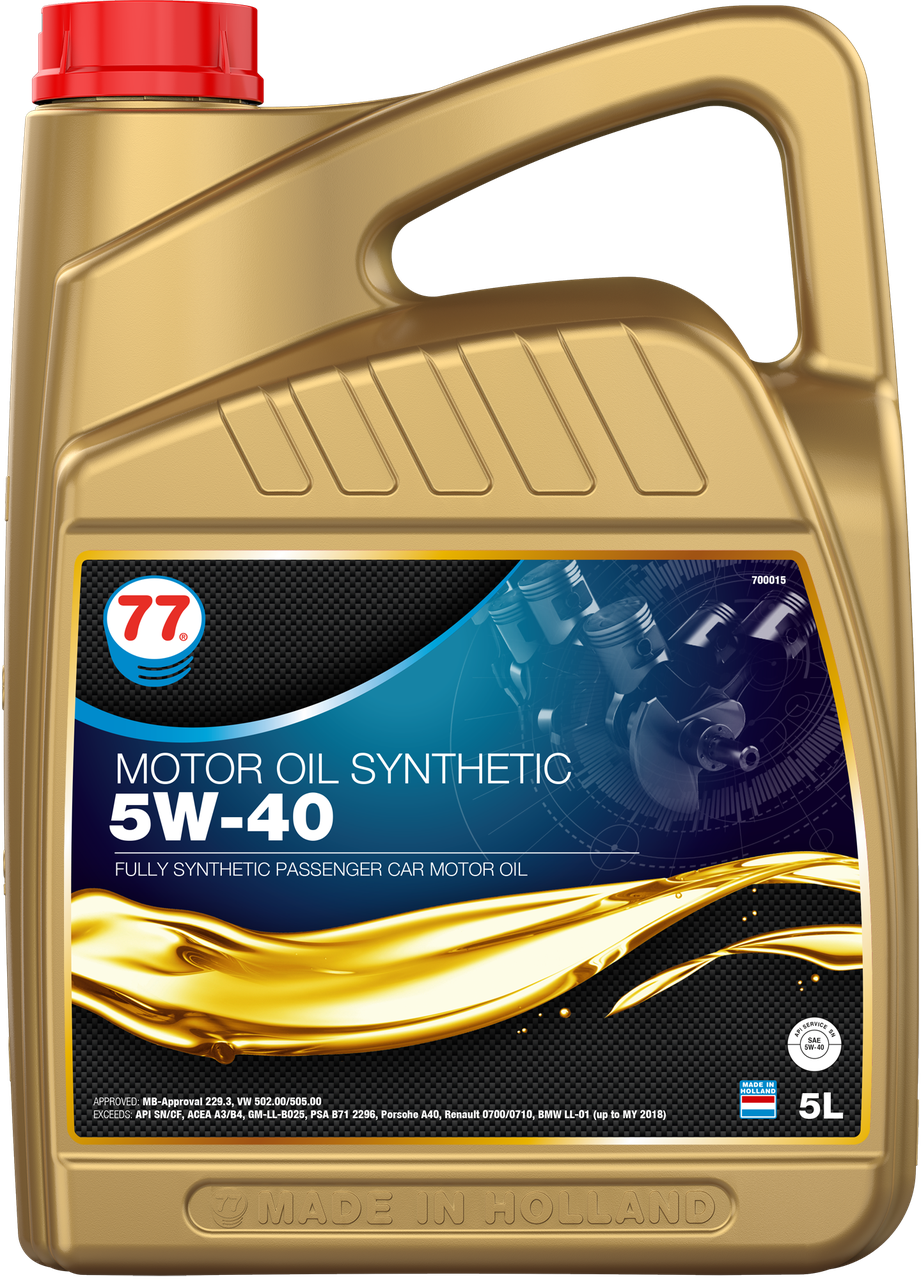77 MOTOR OIL SYNTHETIC 5W-40 (кан. 5 л)