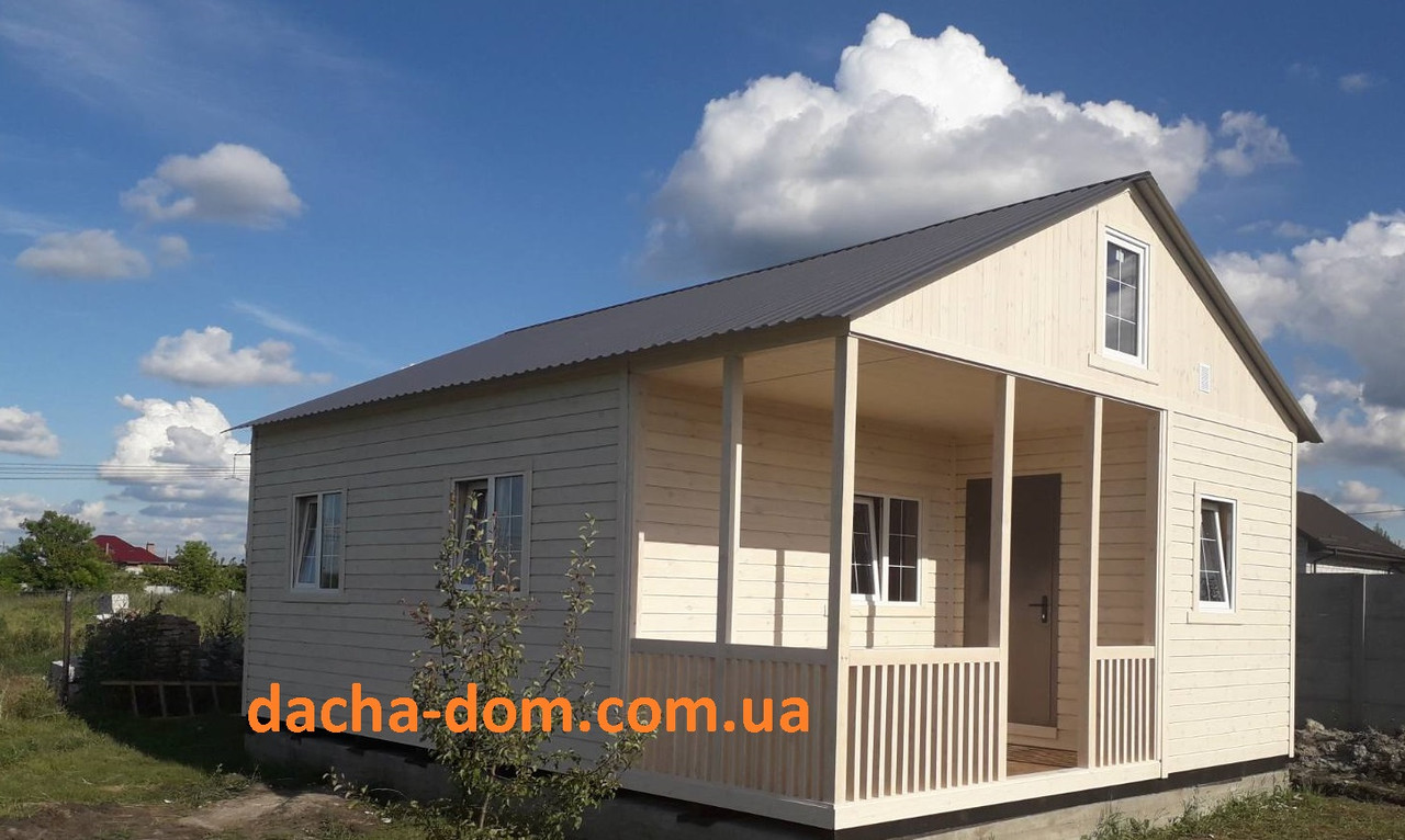 Каркасний дачний будинок 6*8.З надійних матеріалів, фото 1