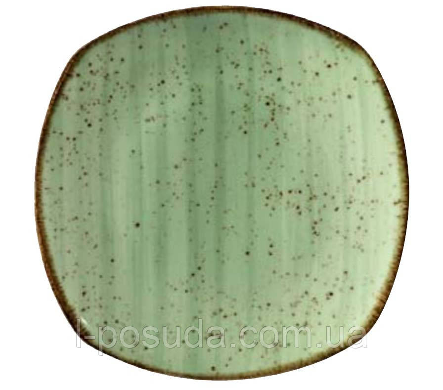 Тарілка дрібна квадратна Corendon Atlantis Green 25 см, фото 1