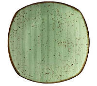 Тарелка мелкая квадратная Corendon Atlantis Green 25 см