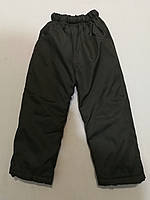 Теплі чорні штани з плащової тканини на утеплювачі для хлопчика Зріст 128, 134, 140, 146, 152, 158 см