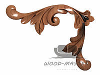 Резной декор угловой из дерева за Вашими размерами елемент 07