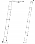 Драбина трансформер 4x4 Higher 4-х секційна універсальна розкладна 16 ступеньок Польща Лестница Стремянка, фото 9