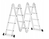 Драбина трансформер 4x4 Higher 4-х секційна універсальна розкладна 16 ступеньок Польща Лестница Стремянка, фото 5