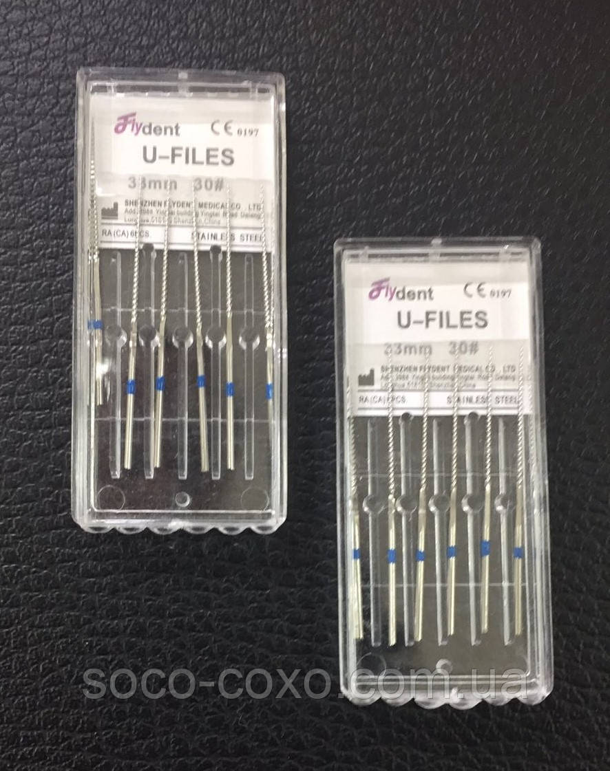 U-Files Зелені FlyDent SS 33 mm 6 шт. #30 сталь