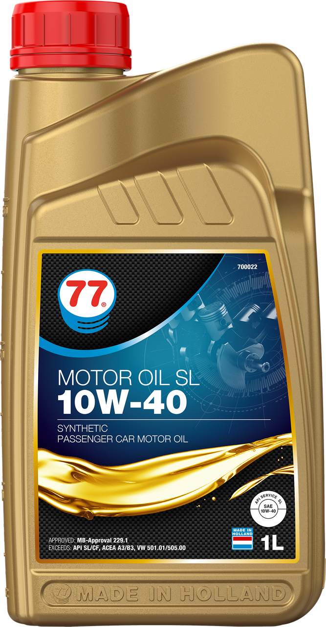 77 MOTOR OIL SL 10W-40 (кан. 1 л), фото 1