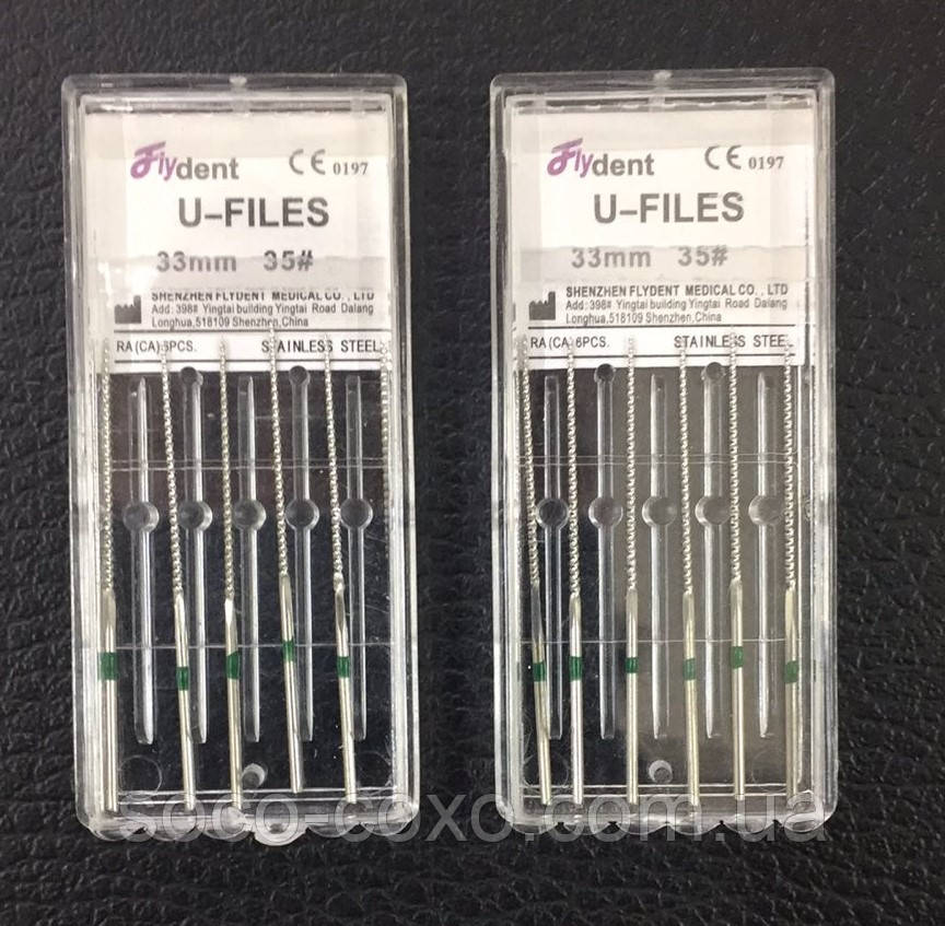 Купить U-Files Файлы FlyDent SS 33mm 6шт. #35 сталь в Украине по лучшей ...