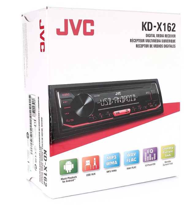 Автомагнітола зі знімною панеллю JVC KD-X162