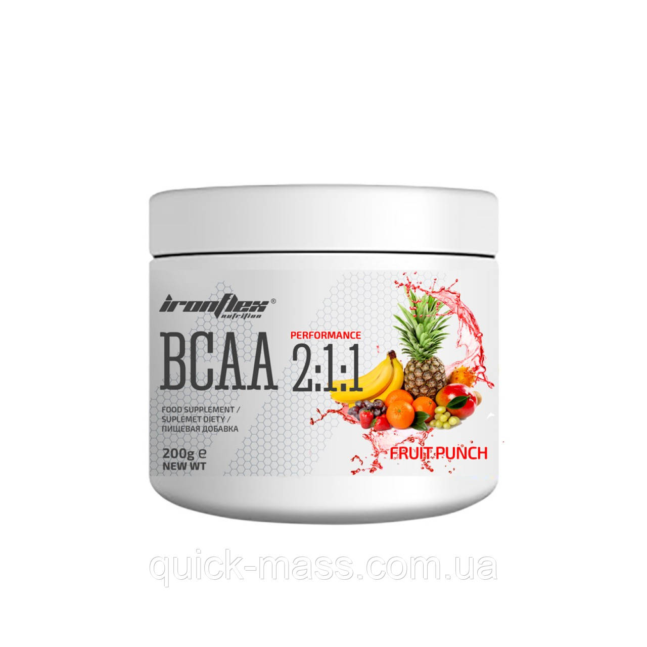 Амінокислоти IronFlex BCAA Performance 2-1-1 200g, фото 1