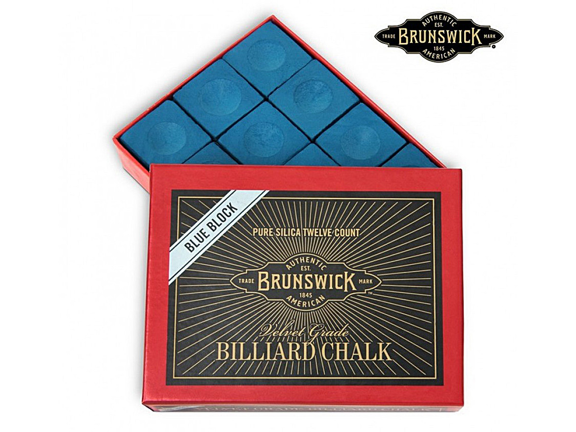 Крейда більярдна Brunswick синя 12шт