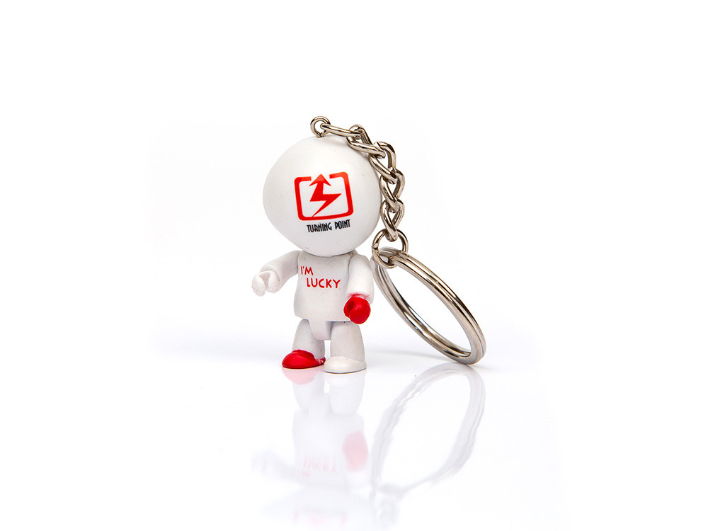 Брелок на ланцюжку TURNING POINT LUCKY DOLL 45мм White