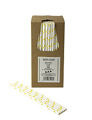 Паперові трубочки TM B. A. R. Ø 6 мм 250 шт. Жовта зірка