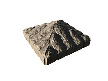 Бетонна кришка на паркан Мегаліт "Скеля" 410х410х150 мм