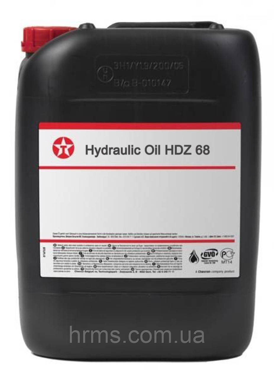Гідравлічне масло HLP 68 TEXACO HYDRAULIC OIL HDZ 68 ISO 68 каністра 20 л Олива гідравлична 68 Тексако
