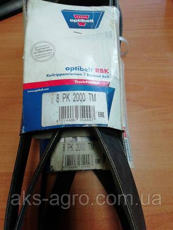 Optibelt 8 PK 2000 Поліклиновий ремінь  A 906 997 12 92,  1389052,  1512179, фото 2