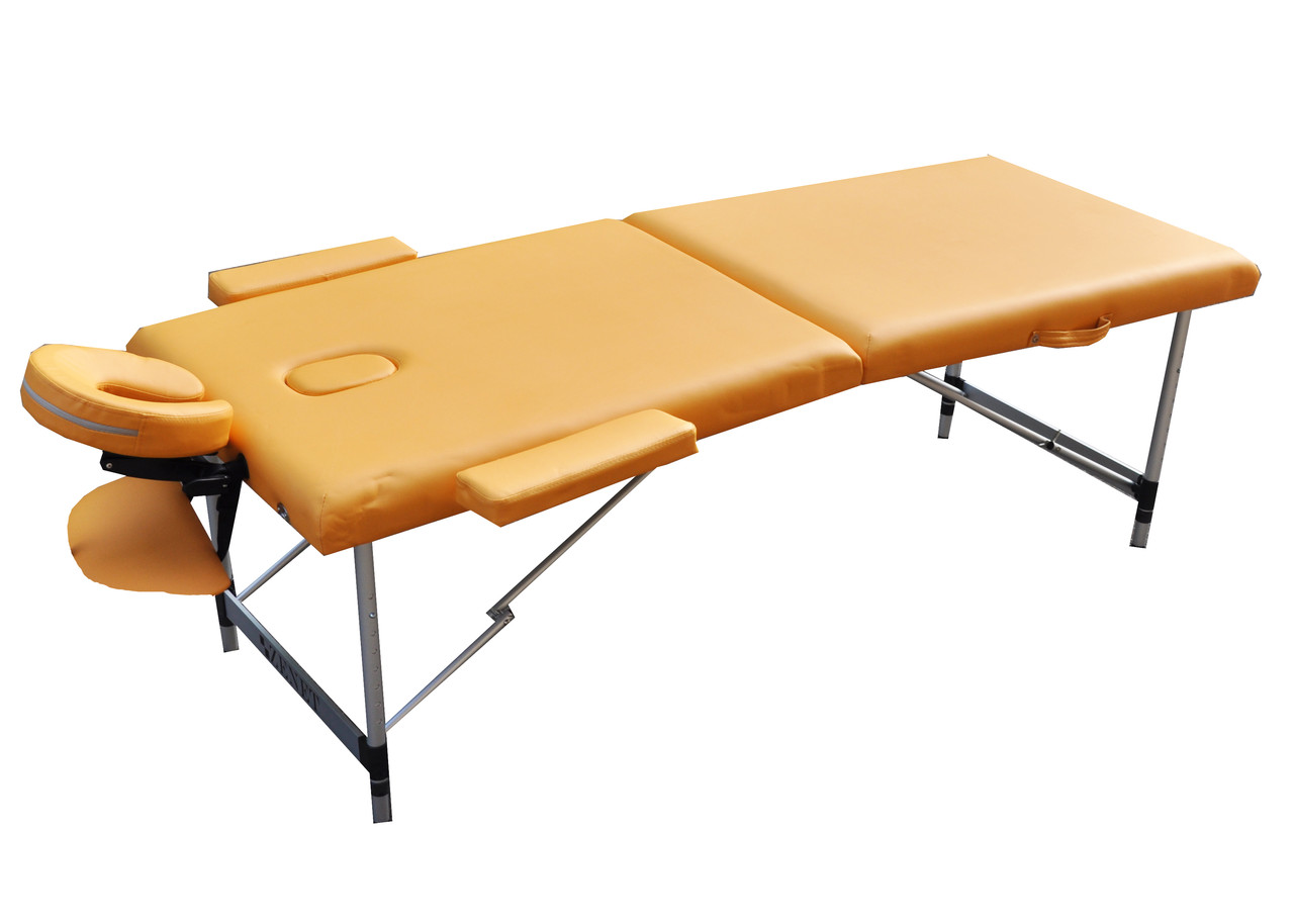 Масажний стіл з регулюванням висоти. Жовтий, розмір М ( 185*70*61)