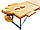 Масажний стіл з регулюванням висоти. Жовтий, розмір М ( 185*70*61), фото 2