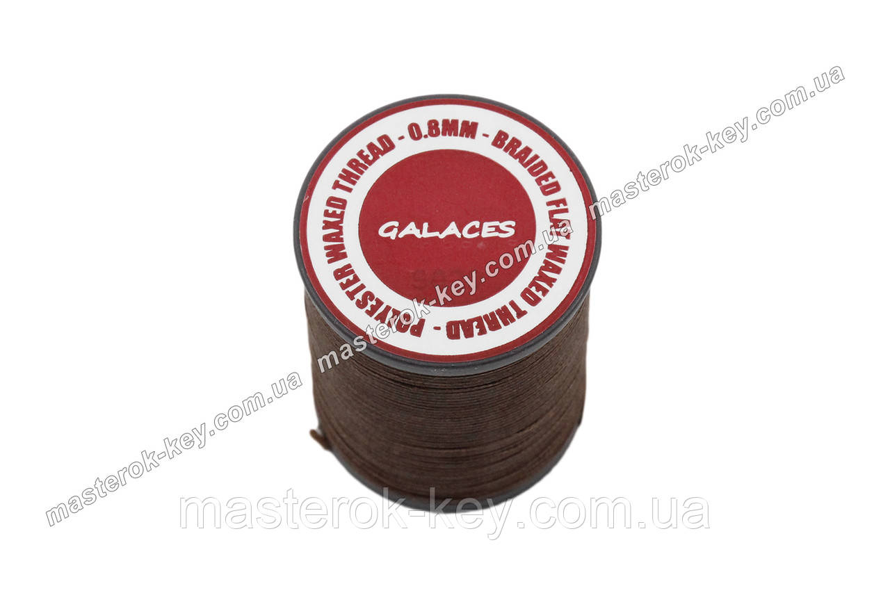 Galaces 0.80 мм кавовий (S020) плоский шнур увіщений по шкірі