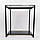 Стіл журнальний Куб 450 скло 6 мм прозоре/графіт — чорний метал (Cub 450 cg-bl), фото 5