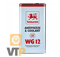 Рідина охолоджуюча WOLVER "NEW" ANTIFREEZE Universal WG12 5,0л (-38C) ЧЕРВОНИЙ (банка жерсть)