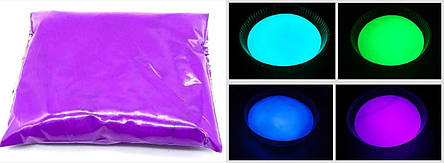 Комплект із 4 барвників Фіолетового/кольорового Люмінофора ЗВІЧНОЮ порошку люмінесцента Просто та легко 10 г, фото 2