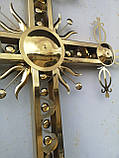 Хрест з півмісяцем для церкви,1.4 м, ажурний, фото 4