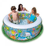 Дитячий надувний басейн Intex,152*56см"Акваріум" Басейн Интекс з надувним дном для дітей, для малюків 58480, фото 2