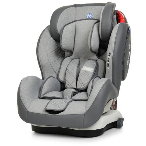 Автокрісло ME 1057 BASTION Light Gray дитяче,група 1-2-3,isofix, сірий льон+шкіра