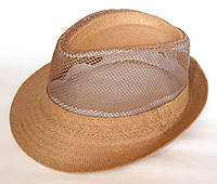 Шляпа "Челентанка" сетка светло-коричневая (57 см)