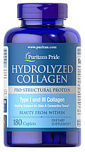 Колаген Puritan's Pride Hydrolyzed Collagen 1000 mg 180 coplets